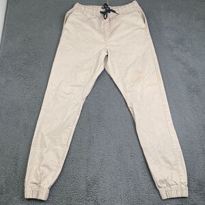 Zanerobe Sureshot Jogger Pants Mens 34 Slim Fit Sandstone Drop Crotch